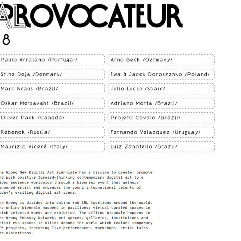 Jacek Doroszenko – Digital Provocateur – exhibition Rio de Janeiro
