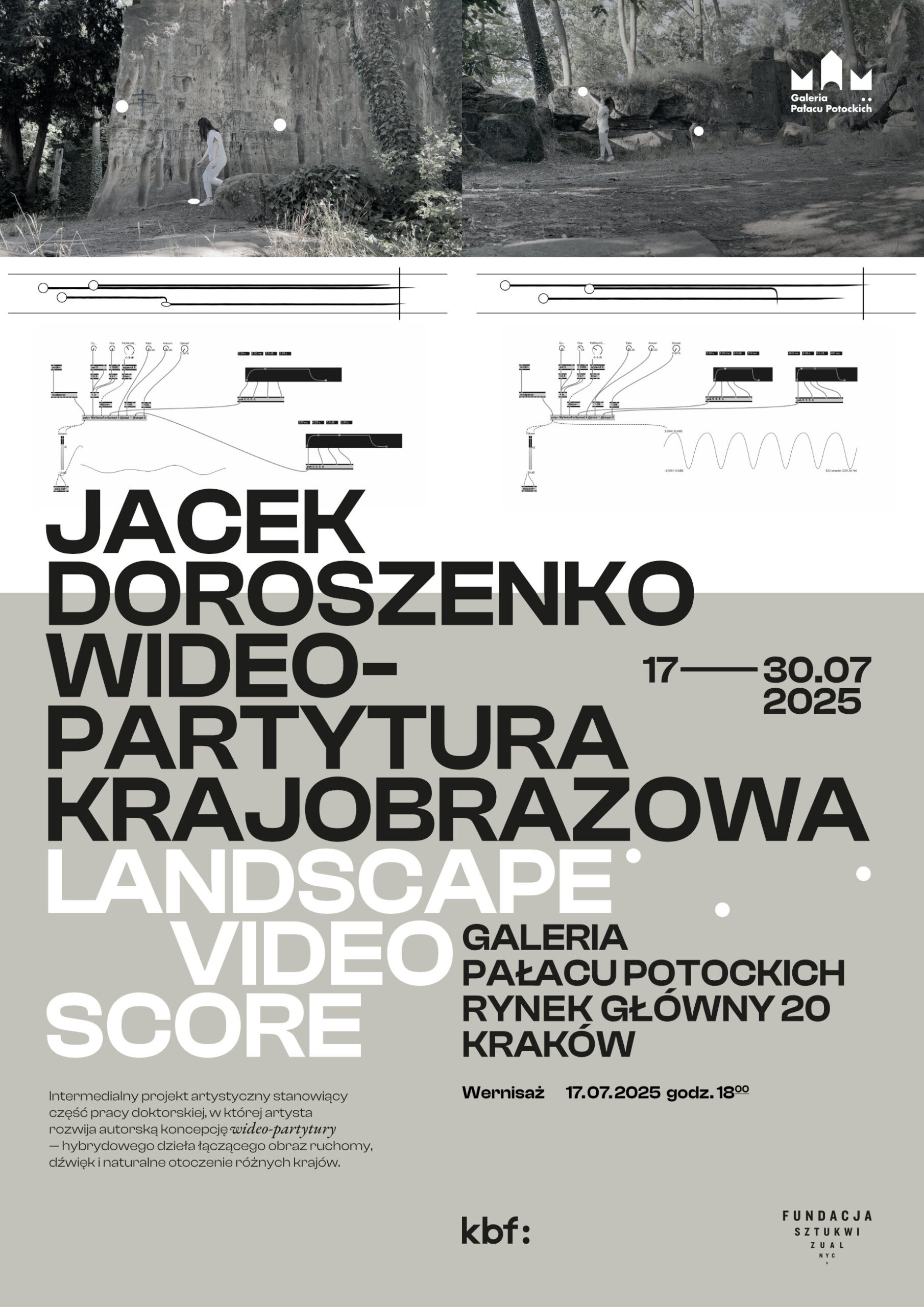 Jacek Doroszenko. Wideo-partytura krajobrazowa – wystawa, Pałac Potockich, Kraków, 2025